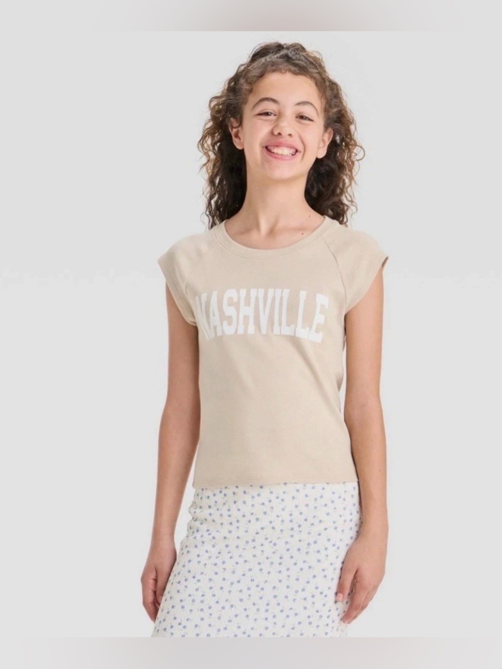 NWT art class Beige 'Nashville' Short Sleeve Kids Tee